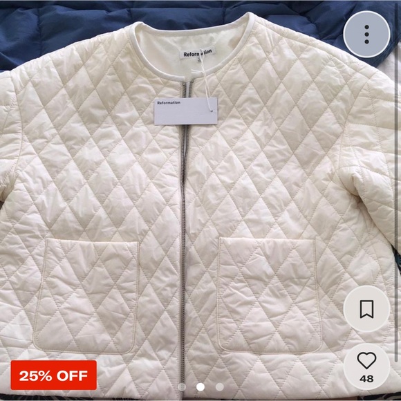 Reformation Fleet Quilted Puffer Jacket BNWT - Picture 4 of 4